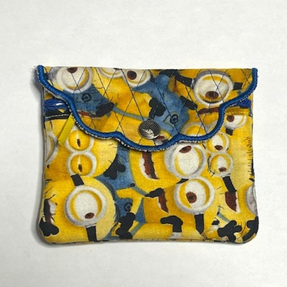 Despicable Me Minions Cotton Change Snap Pouch Wallet 4.3" x 3.7"
